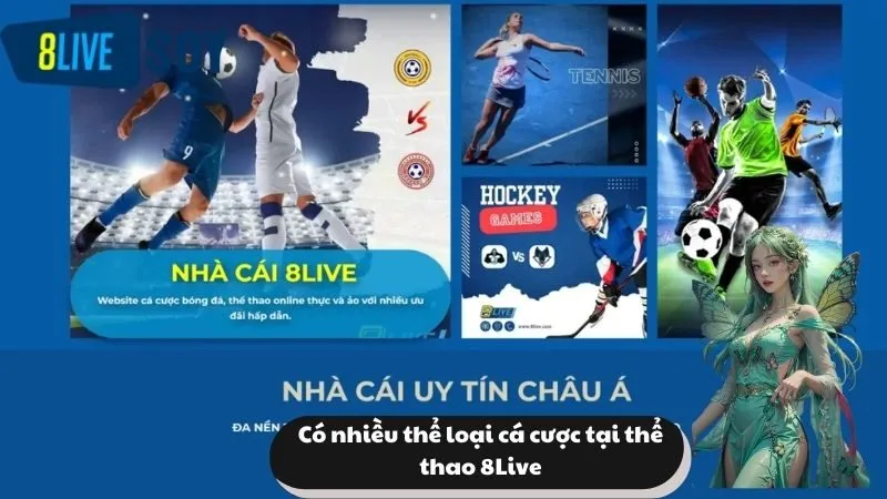 Có nhiều thể loại cá cược tại thể thao 8Live