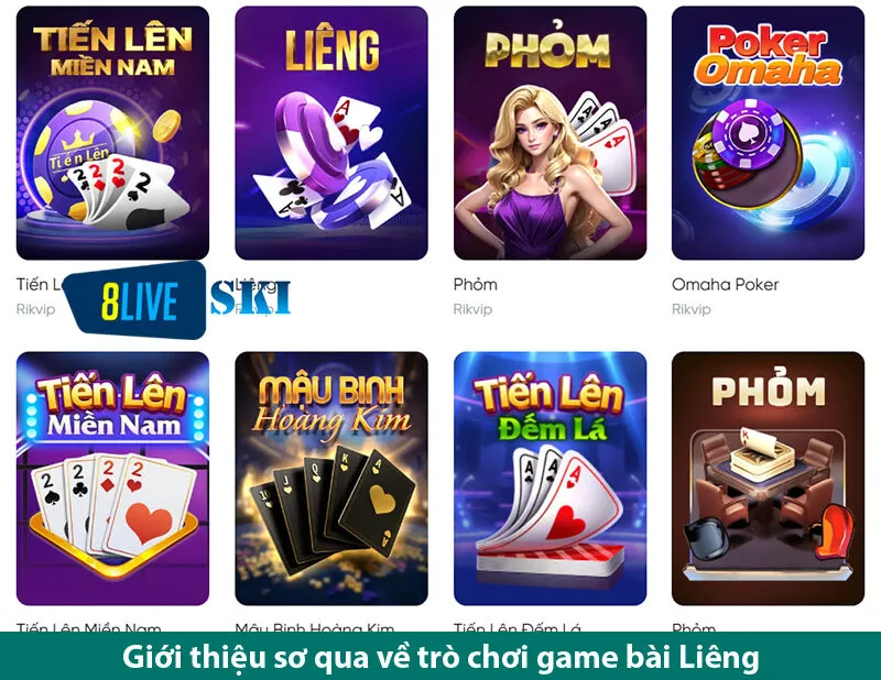 Chơi game bài liêng siêu đỉnh đổi thưởng cực nhanh tại 8live