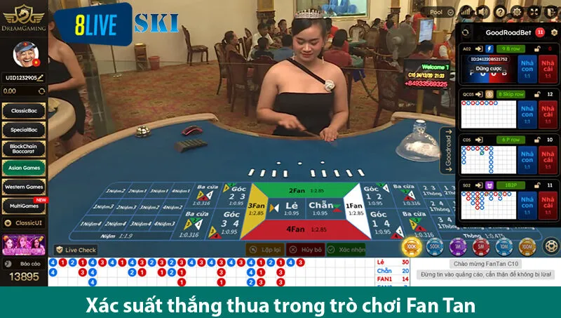 Trò chơi Fan Tan live hấp dẫn thắng dễ cùng chuyên gia cá cược tại 8live.ski